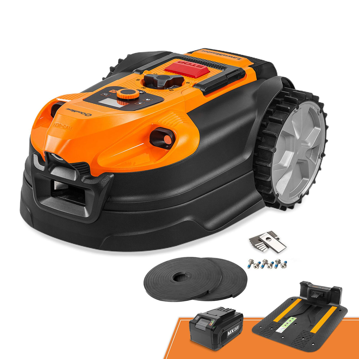 LawnMaster VBRM18AMID4R Mähroboter 800 m², ohne Kabel, WiFi & Appf