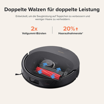 Roborock Q8 Max+, 5500Pa, DuoRoller, 2.5L Staubbeutel, 350ml Wassertank, LiDAR Navigationf
