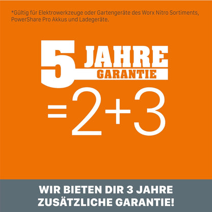 WORX WG749E Akku-Rasenmäher 40V, 46 cm, Radantrieb & Akku-Setf