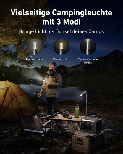 Anker SOLIX C800 Plus Powerstation 768Wh, 1200W (1600W Peak), mit 100W Solarpanelf