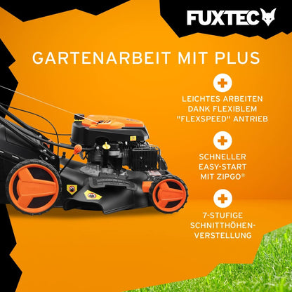 FUXTEC FX-RM5196eSPRO 4in1 Benzinmäher, E-Start & Antrieb, 51 cm Schnittf