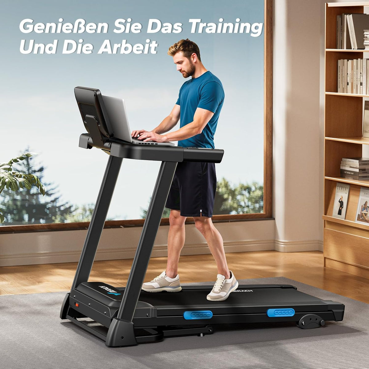 MERACH Klappbares Laufband: 2,5 PS, Steigung, 0,8–12 km/h für Zuhausel