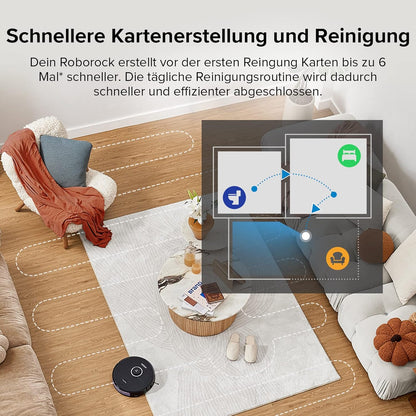 Roborock S8, 6000Pa, Doppelbürste, 3D Hindernisvermeidung, Alexa-kompatibel, Tierhaaref