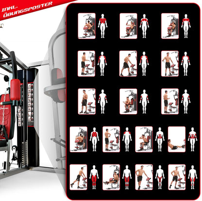 Sportstech HGX200: Multifunktions-Kraftstation mit Stepper, Beinpresse & Powertowerl