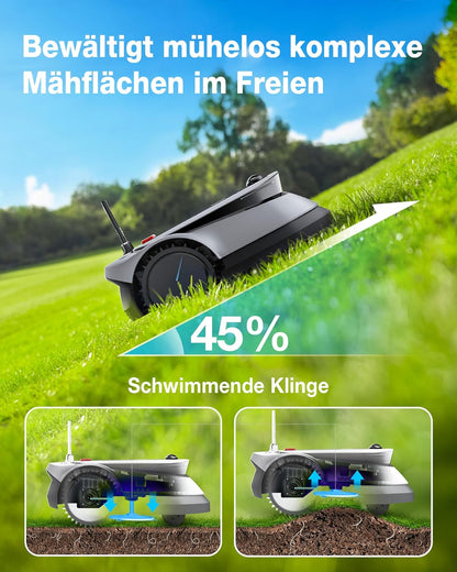 ECOVACS GOAT G1-800 Mähroboter 800 m², ohne Kabel, GPS & Hindernisvermeidungf