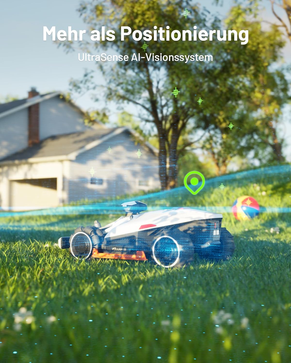 MAMMOTION LUBA 2 AWD 5000X Mähroboter 5000 m², NetRTK+Vision, ohne Kabel, 80 % Steigungf