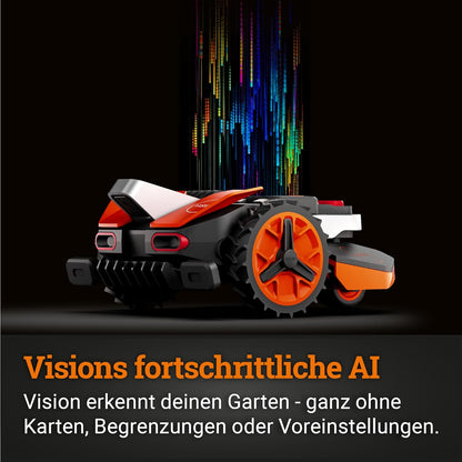 WORX Vision S250 Mähroboter 250 m² ohne Kabel, KI & Igelschutzf