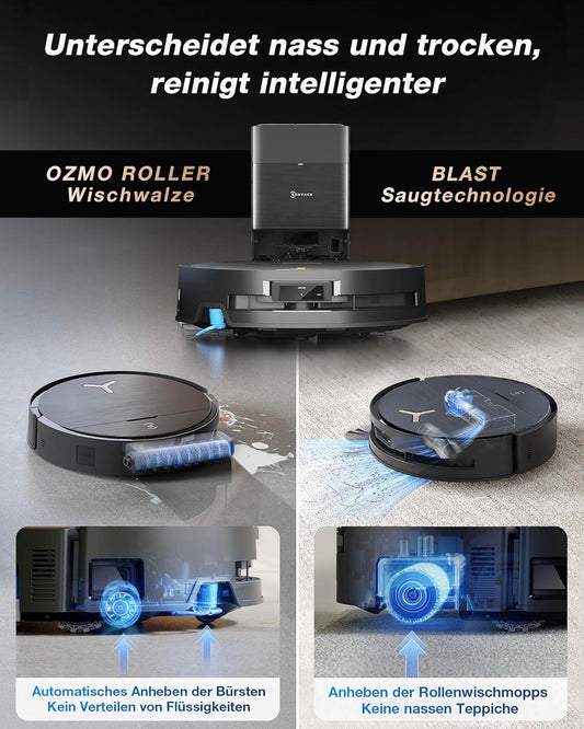 ECOVACS DEEBOT X9 PRO Omni: Intelligenter Saug-Wisch-Roboter, 16.600 Pa, Heißwasser-Moppwäsche.d