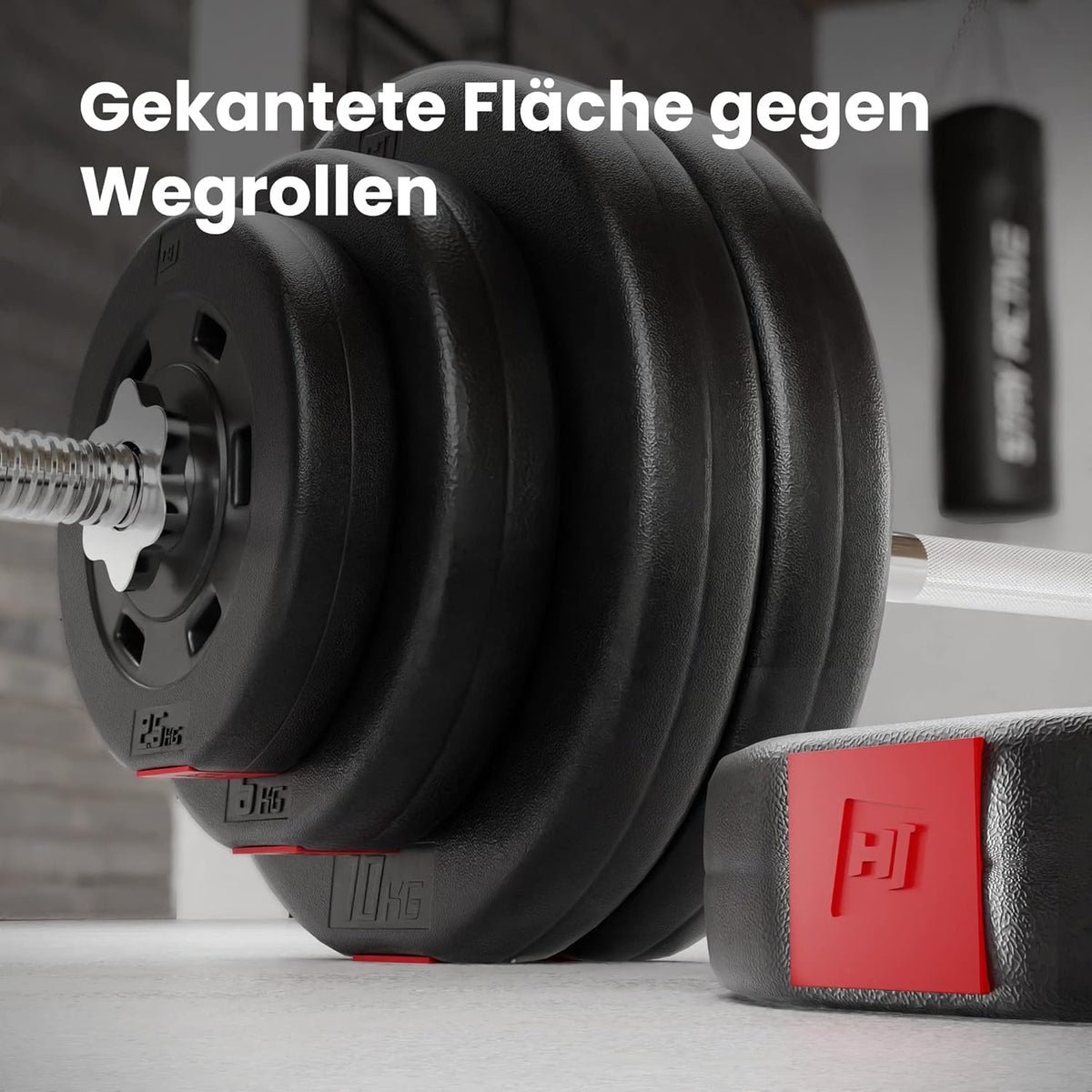 Klappbare Hantelbank mit Gewichten, Curlpult, Butterfly und Beincurler.l