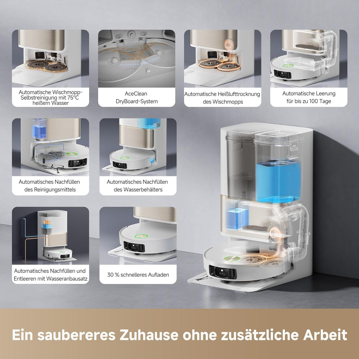 Dreame L50 Pro Ultra Saug- & Wischroboter: Auto-Entleerung, Selbstreinigung, 19.500 Pad