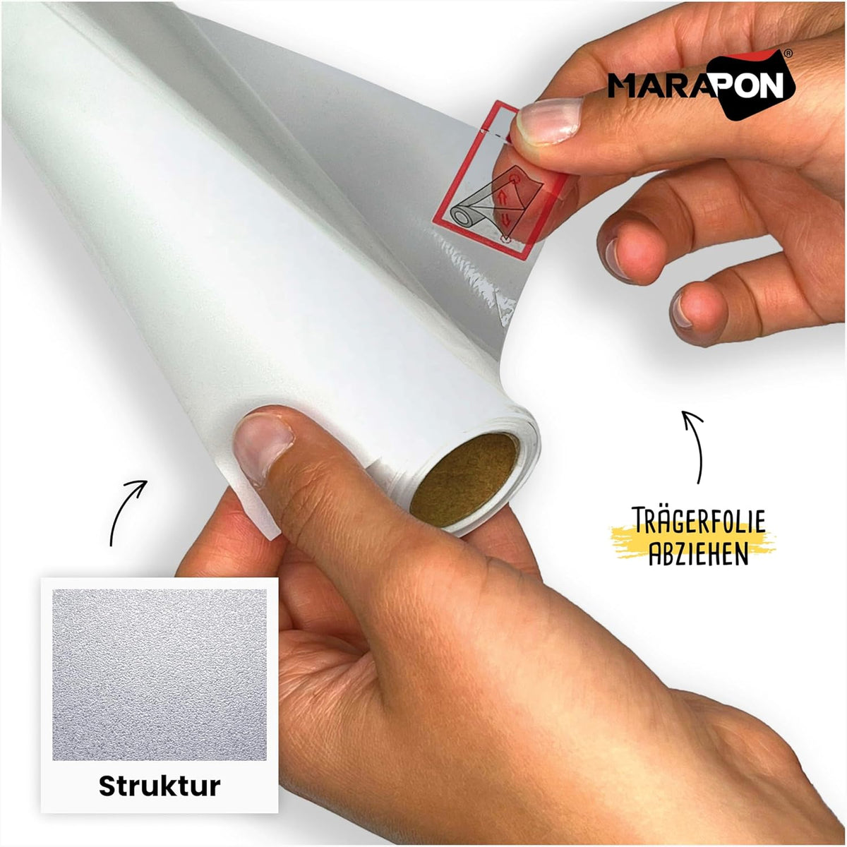 MARAPON® Matt Blickdichte Fensterfolie – Selbsthaftend für Privatsphäre, UV-Schutz, Milchglas-Effektd