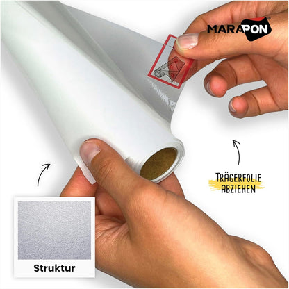 MARAPON® Matt Blickdichte Fensterfolie – Selbsthaftend für Privatsphäre, UV-Schutz, Milchglas-Effektd