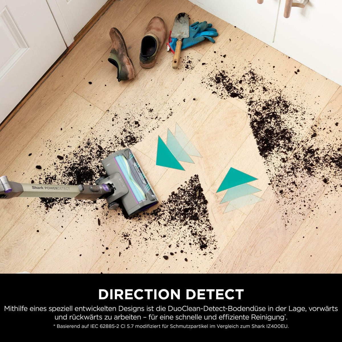 Shark PowerDetect Akku-Staubsauger: Auto-Entleerung, DuoClean Detect, Anti-Hair Wrap, Geruchsschutz, Graud