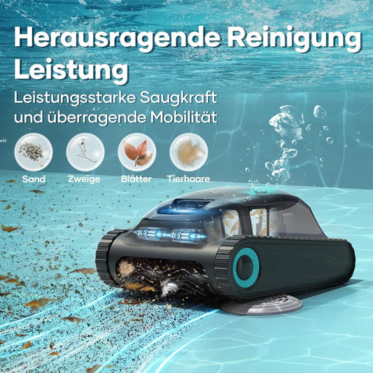 AIPER Scuba S1 Kabelloser Poolroboter, Boden & Wand, Navigation 2.0, 150 Min Laufzeit, bis 150㎡f