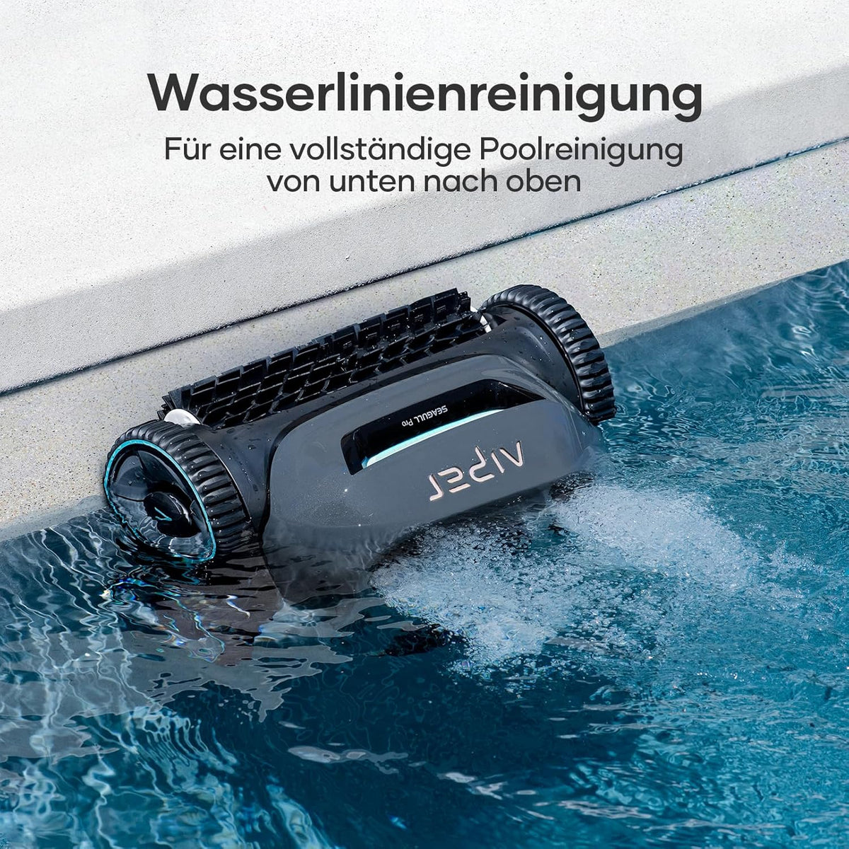 AIPER ZT6002 Poolroboter, Quad-Motor, WavePath, 3 Modi, Kabellos, Boden & Wand, bis 150㎡f
