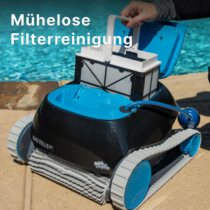 Dolphin Nautilus CC Poolroboter mit Kabel, Boden- und Wandreinigung, energiesparend, für Einbaupools bis 10 mf