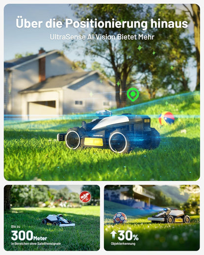 MAMMOTION LUBA mini AWD 800, 800m², Ohne Kabel, NetRTK+Vision, 4G, 80% Steigungf