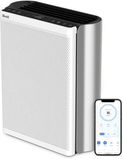 LEVOIT EverestAir Luftreiniger: Große Räume, Allergiker, Smart WiFi, Alexa, Leise 26dBd