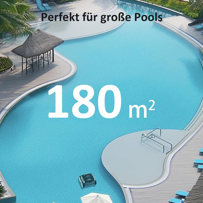 WYBOT C2 Vision AI Kabelloser Poolroboter, Akku, Boden & Wand, Zweischicht-Filter, starke Absaugung, bis 180㎡f