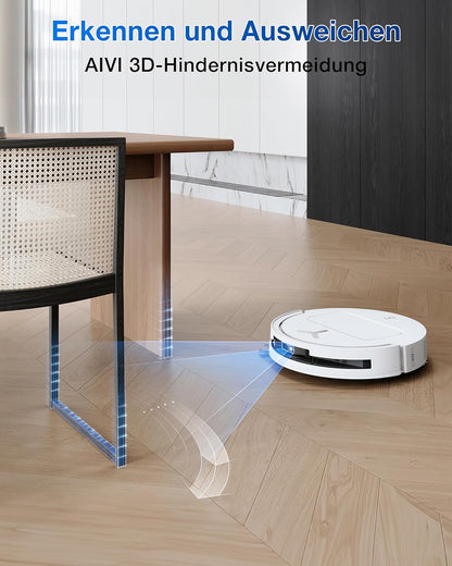 ECOVACS DEEBOT T50 Omni Gen2 Saugroboter: 21.000 Pa, Wischfunktion, ZeroTangle, All-in-One Station, Weißd