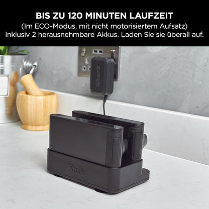 Shark IZ420EUT Kabelloser Stielstaubsauger: Smart, Leistungsstark, Anti Hair Wrap, Lange Laufzeitd