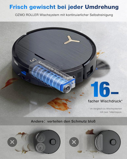 ECOVACS DEEBOT X9 PRO Omni: Intelligenter Saug-Wisch-Roboter, 16.600 Pa, Heißwasser-Moppwäsche.d
