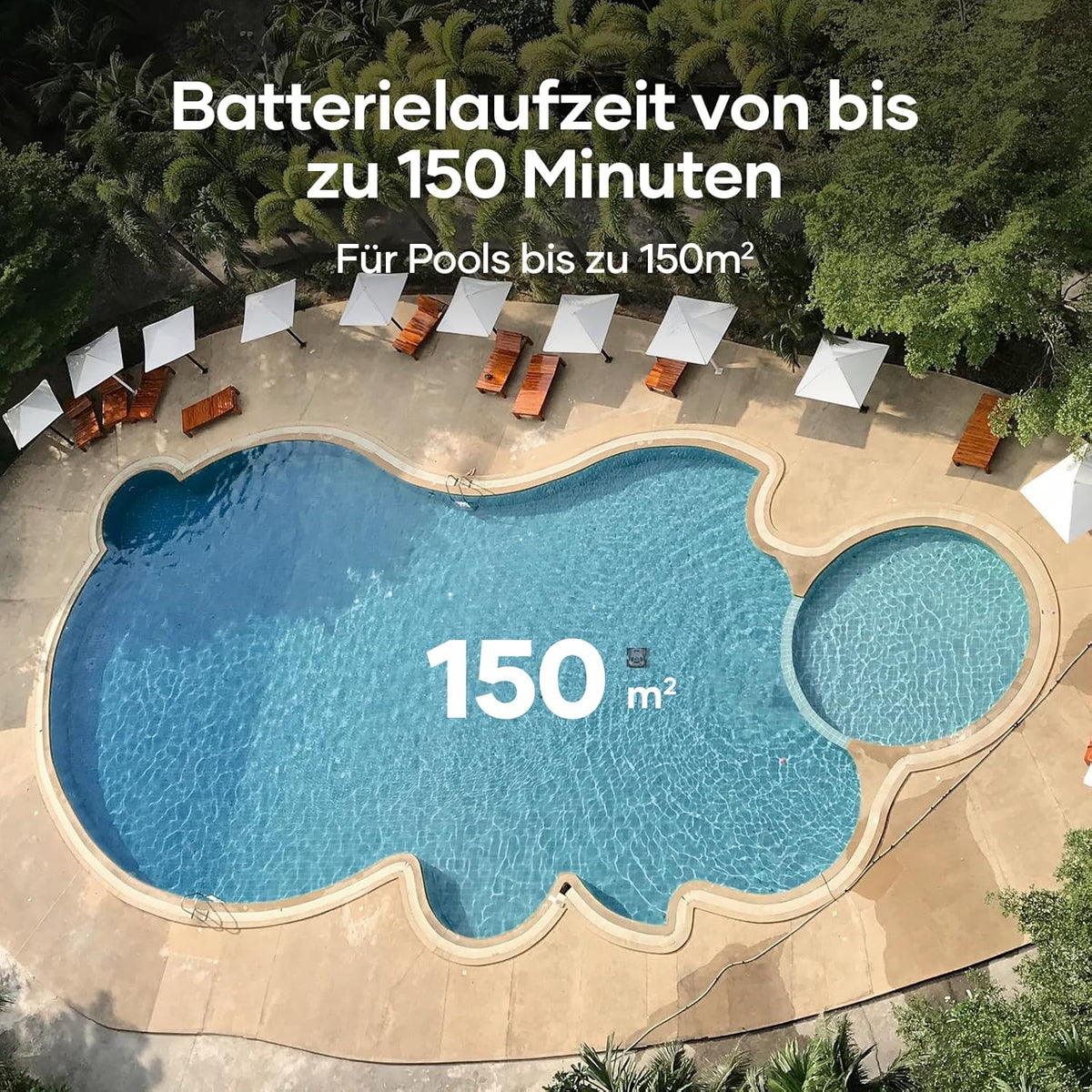AIPER ZT6002 Poolroboter, Quad-Motor, WavePath, 3 Modi, Kabellos, Boden & Wand, bis 150㎡f