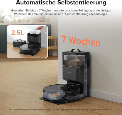Roborock Q8 Max+, 5500Pa, DuoRoller, 2.5L Staubbeutel, 350ml Wassertank, LiDAR Navigationf