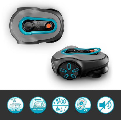 Gardena SILENO Free 1100 m² kabelloser Mähroboter, App & LONAf