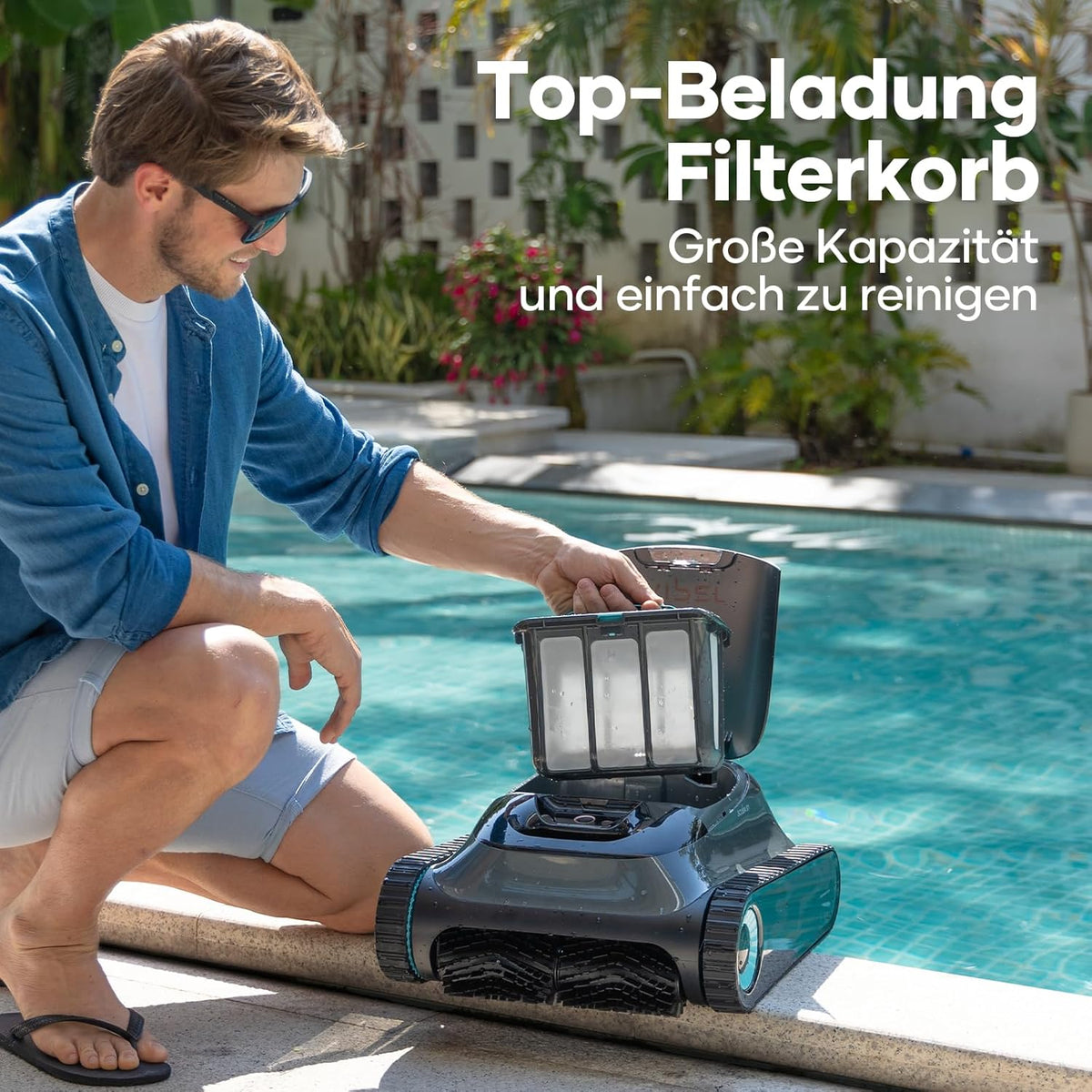 AIPER Scuba S1 Kabelloser Poolroboter, Boden & Wand, Navigation 2.0, 150 Min Laufzeit, bis 150㎡f