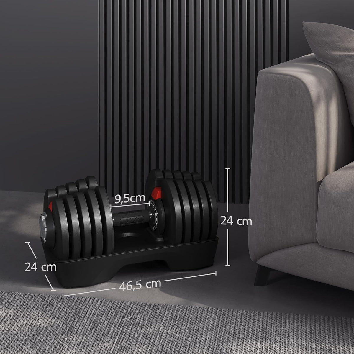 Yaheetech Verstellbare Hantel: 12/16‑in‑1 Schnellverstellung fürs Home‑Gyml