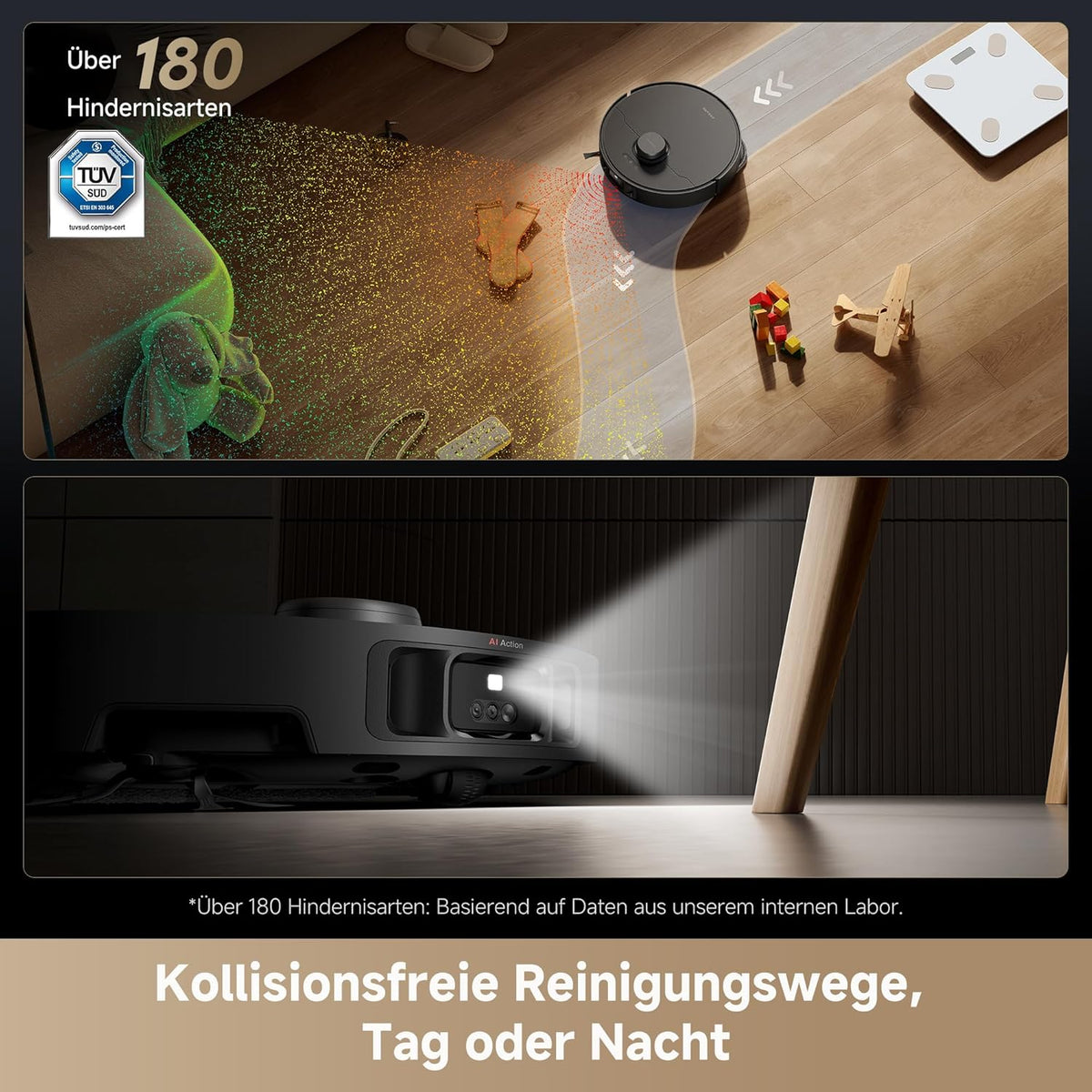 Dreame L40s Pro Ultra, 19,000Pa, Selbstreinigend, Hindernisvermeidung, Sprachsteuerungf