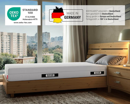 Bodyguard bett1 Anti-Kartell-Matratze: Ergonomischer QXSchaum, 2in1 Härte, Oeko-Tex, Waschbarer Bezug – Bester Schlaf!d