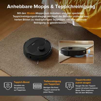 roborock Qrevo Saugroboter: 8000Pa Saugkraft, Hebemopp, All-in-One Dockd
