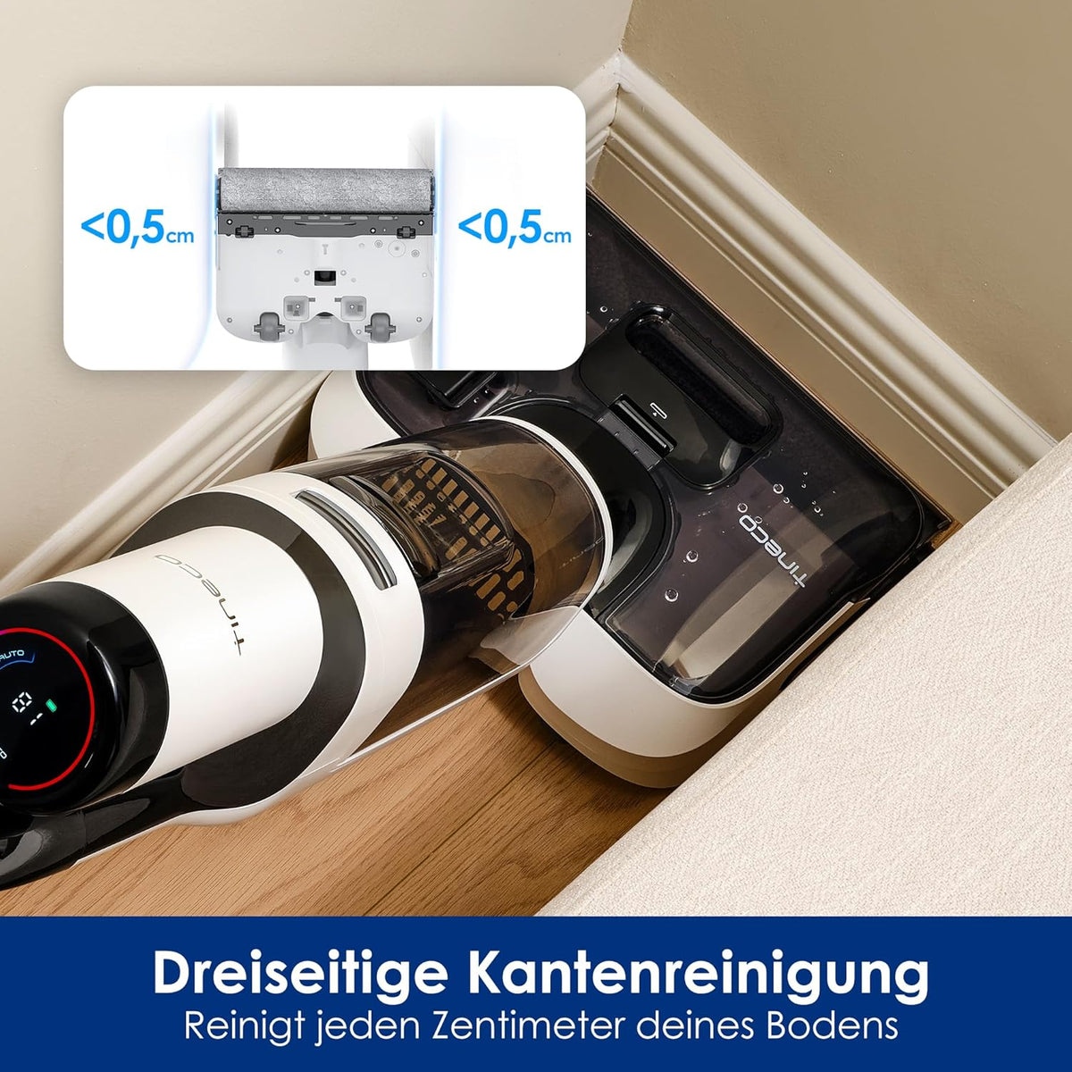 Tineco S6, 70°C Selbstreinigung, Flachdesign, 40 Min Laufzeitf