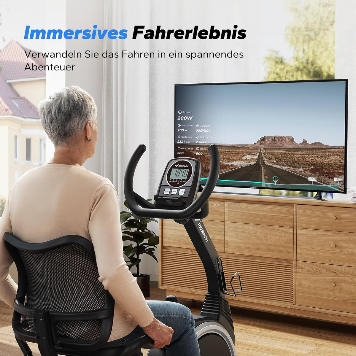 MERACH Recumbent Exercise Bike for Home Cardio Workout with Bluetoothl