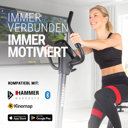 Hammer Cardio XT6/XT7 Ergometer Heimtrainer Fahrrad mit Bluetooth & Appl