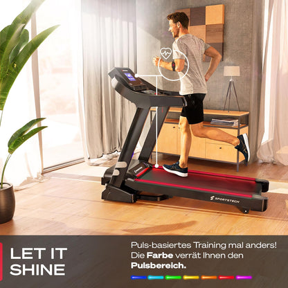 Sportstech F37s: Klappbares Laufband, 7 PS, 20 km/h, Steigung & Appl