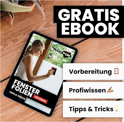 MARAPON® Matt Blickdichte Fensterfolie – Selbsthaftend für Privatsphäre, UV-Schutz, Milchglas-Effektd