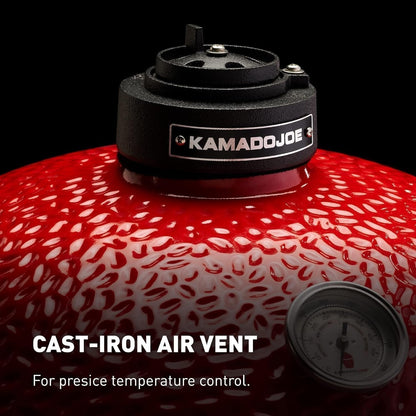 Kamado Joe Big Joe I 24 in. Blaze Red Ceramic Charcoal Grill