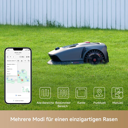 MOVA 1000 Mähroboter 1000 m², 3D-LiDAR & App-Steuerungf