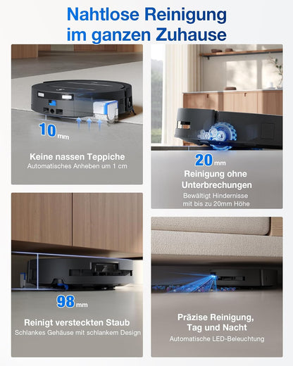 ECOVACS T80 Omni, 18,000Pa, OZMO Mop, Selbstreinigung, ZeroTangle 3.0, 40-75°C Wäschef