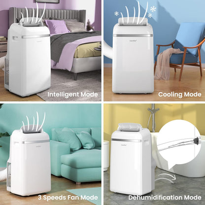 Comfee Mobiles Klimagerät Pro 10000 BTU 3-in-1: Effiziente Raumkühlung, Entfeuchtung, Ventilationd