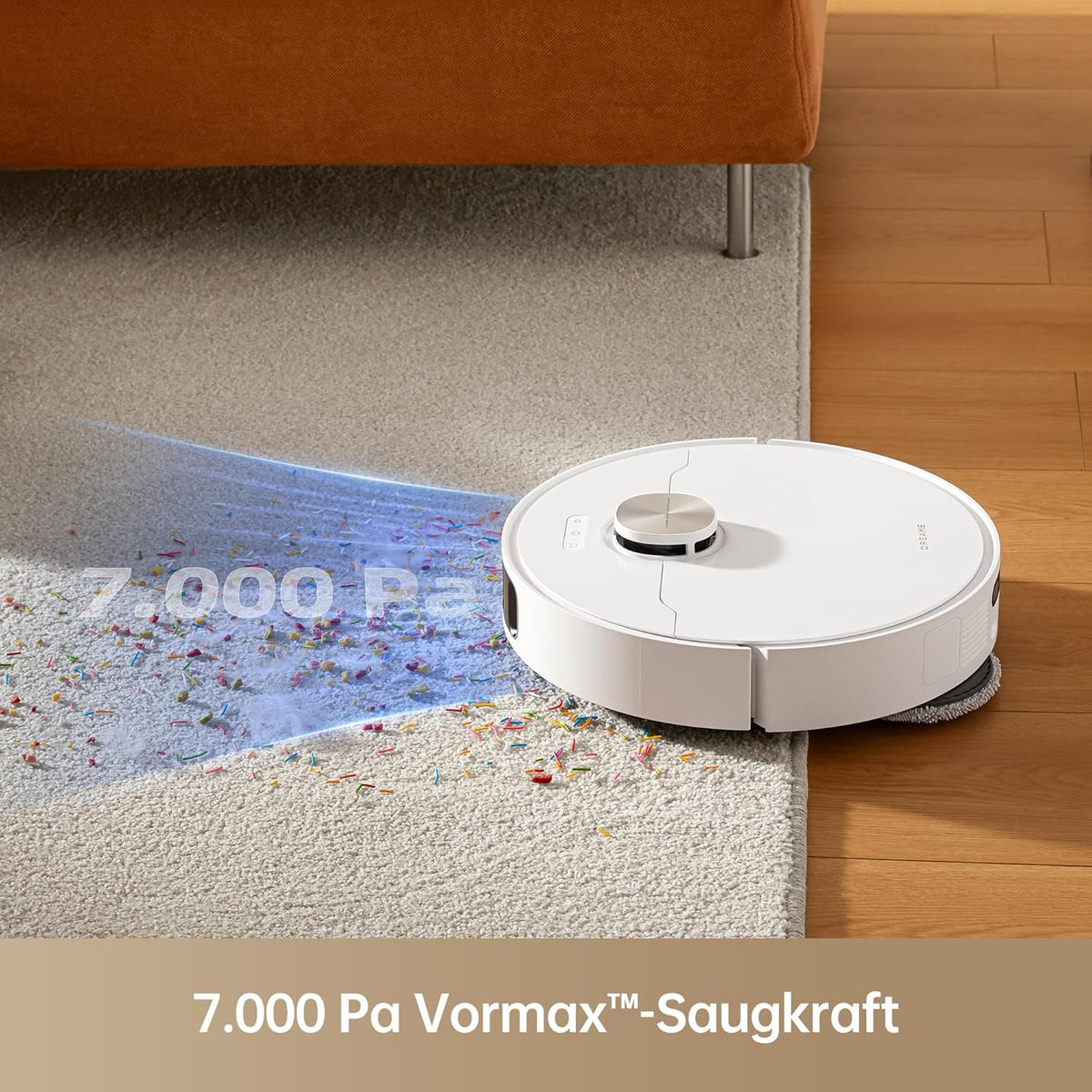 Dreame L10s Pro Ultra Heat, 7,000Pa, Heißwasser-Mopp, Teppicherkennung, Doppel-Mopp, Selbstreinigungf