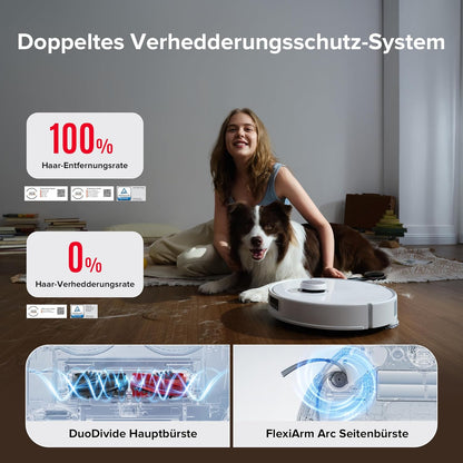 Roborock Qrevo Curv, 18,500Pa, Hebemopp, 75°C Wäsche, Anti-Tangle, Sprachsteuerungf