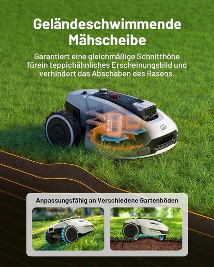 MAMMOTION YUKA 2000, 2000m², Ohne Kabel, NetRTK+Vision, 4G, 50% Steigungf