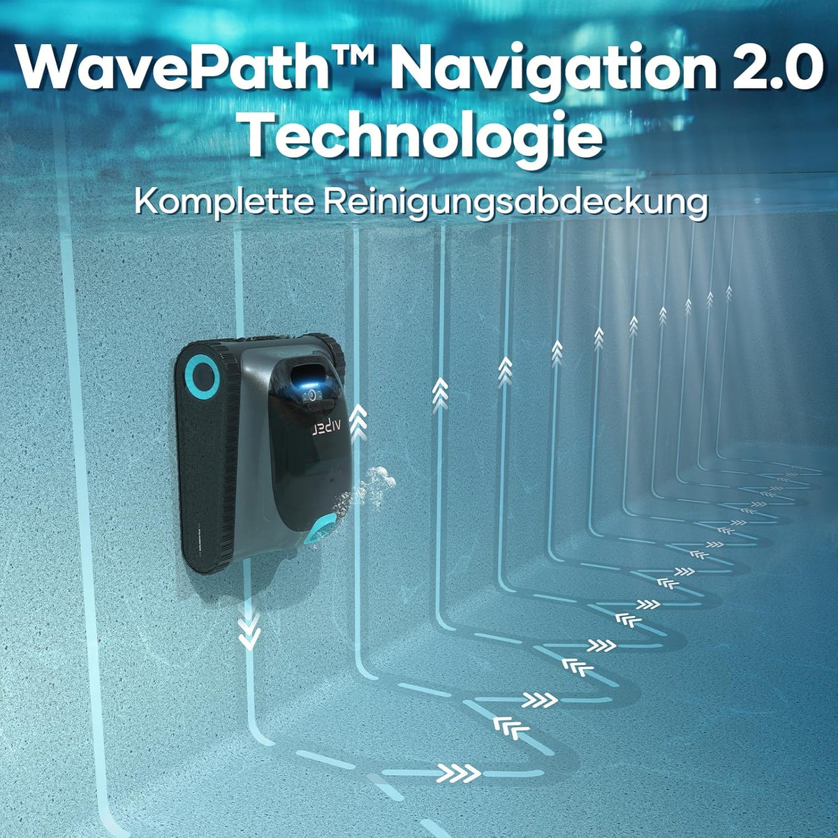 AIPER Scuba S1 Kabelloser Poolroboter, Boden & Wand, Navigation 2.0, 150 Min Laufzeit, bis 150㎡f