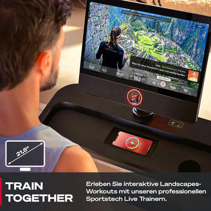 Sportstech sTread Pro: Klappbares Laufband, 20 km/h, 15% Steigung, mit Appl