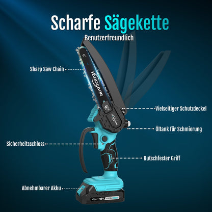 YARDCARE 6" bürstenlose Akku-Kettensägef