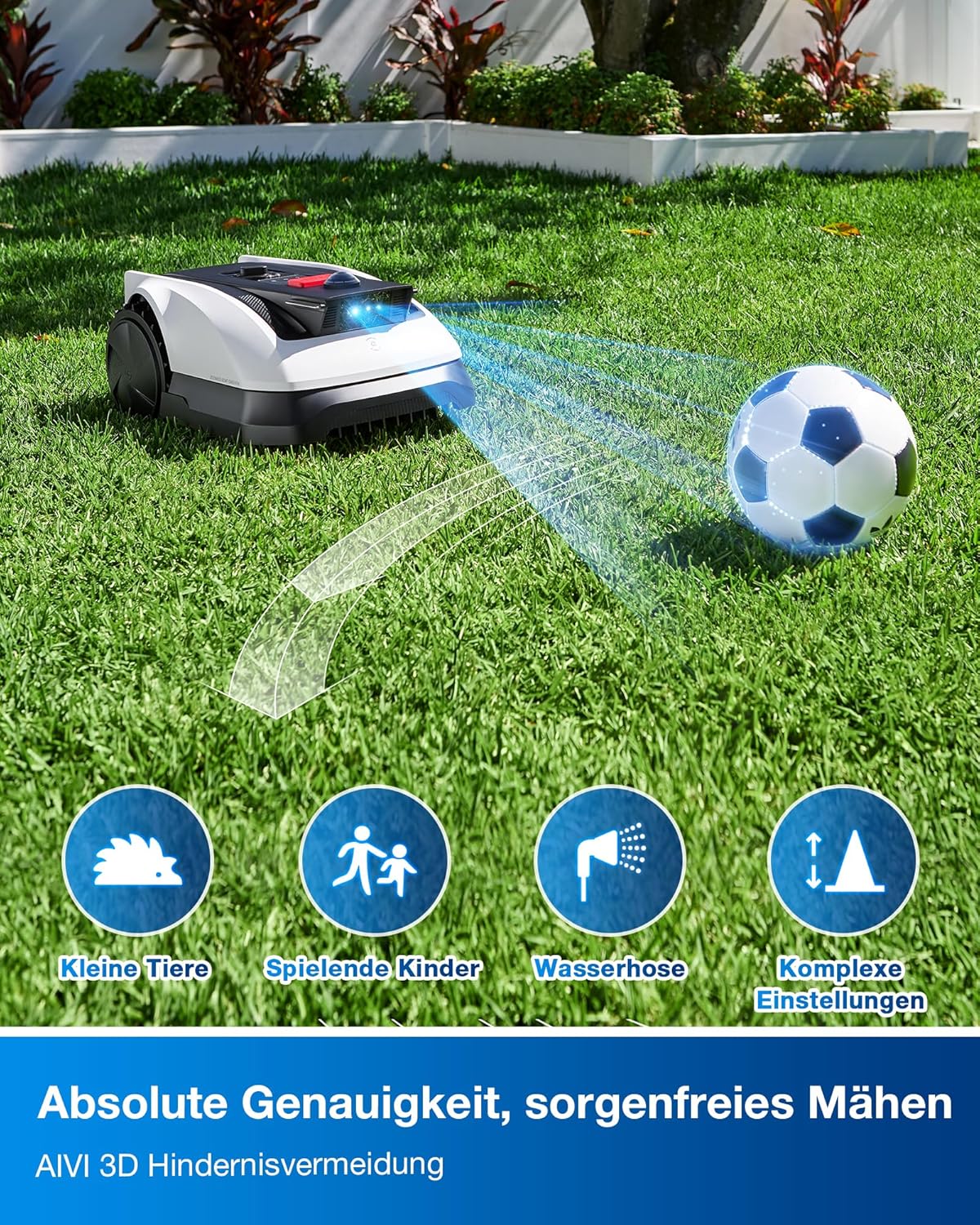 ECOVACS Goat O500 Mähroboter 500 m², LiDAR & ohne Kabelf